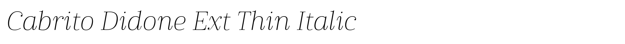 Cabrito Didone Ext Thin Italic image
